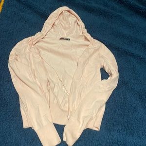 Extra small light pink zip up cardigan.